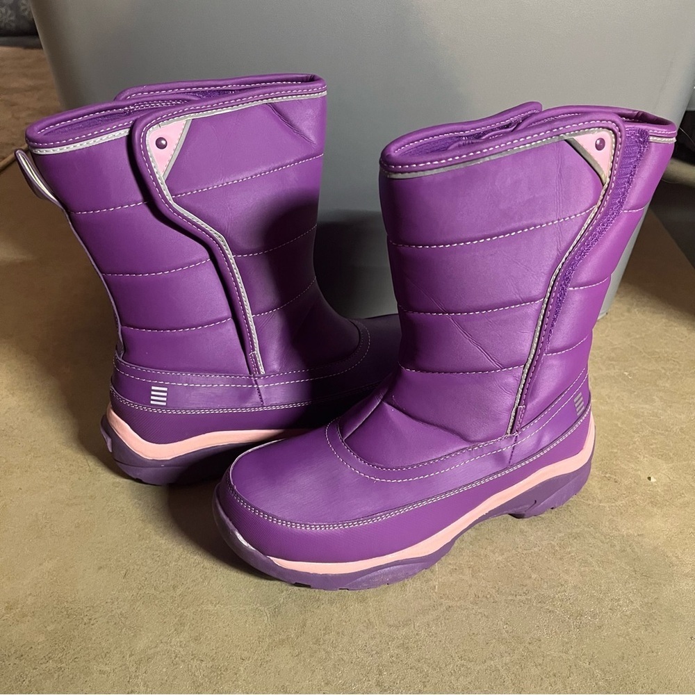 LANDS’ END GIRLS SNOW FLURRY BOOTS YOUTH SZ 5 NEW Purple Thermolite